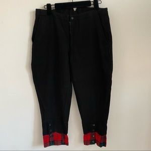 Vintage Comme des Garcon Dip Dye Plaid Wool Cropped Pants